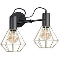 Netlighting Lars Wall Lamp Black 25cm 2x E27