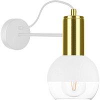 Netlighting Arne Dome Wall Lamp White Gold 25cm 1x E27