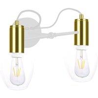 Netlighting Maya Wall Lamp White Gold 25cm 2x E27