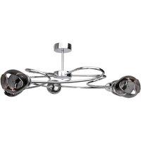 Netlighting Zahra Multi Arm Semi Flush Ceiling Light Silver 67cm 5x E27