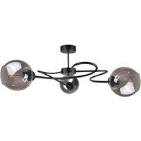 Netlighting Blom Multi Arm Semi Flush Ceiling Light Black 65cm 3x E27
