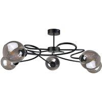 Netlighting Blom Multi Arm Semi Flush Ceiling Light Black 65cm 5x E27