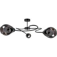 Netlighting Zahra Multi Arm Semi Flush Ceiling Light Black 67cm 3x E27