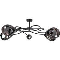 Netlighting Zahra Multi Arm Semi Flush Ceiling Light Black 67cm 5x E27