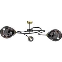 Netlighting Zahra Multi Arm Semi Flush Ceiling Light Black 67cm 3x E27