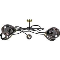 Netlighting Zahra Multi Arm Semi Flush Ceiling Light Black 67cm 5x E27