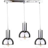 Netlighting Ice Bar Pendant Ceiling Light Silver 60cm 3x E27