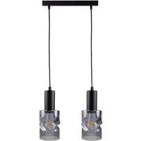 Netlighting Cross Bar Pendant Ceiling Light Black 50cm 2x E27