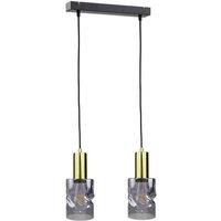 Netlighting Cross Bar Pendant Ceiling Light Black 50cm 2x E27