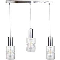 Netlighting Cross Bar Pendant Ceiling Light Silver 60cm 3x E27