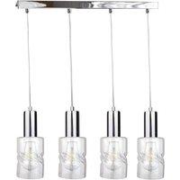 Netlighting Cross Bar Pendant Ceiling Light Silver 60cm 4x E27