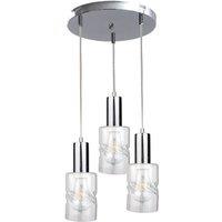 Netlighting Cross Cluster Pendant Ceiling Light Silver 30cm 3x E27
