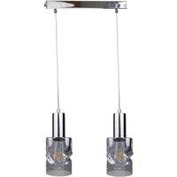 Netlighting Cross Bar Pendant Ceiling Light Dark Silver 50cm 2x E27