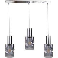 Netlighting Cross Bar Pendant Ceiling Light Dark Silver 60cm 3x E27