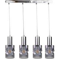 Netlighting Cross Bar Pendant Ceiling Light Dark Silver 60cm 4x E27