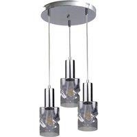 Netlighting Cross Cluster Pendant Ceiling Light Dark Silver 30cm 3x E27