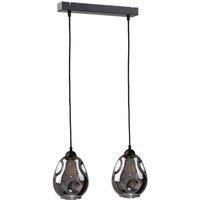 Netlighting Loki Bar Pendant Ceiling Light Black 50cm 2x E27