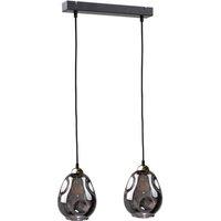 Netlighting Loki Bar Pendant Ceiling Light Black 50cm 2x E27