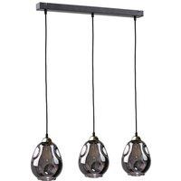 Netlighting Loki Bar Pendant Ceiling Light Black 60cm 3x E27