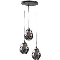 Netlighting Loki Cluster Pendant Ceiling Light Black 30cm 3x E27