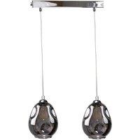 Netlighting Loki Bar Pendant Ceiling Light Silver 50cm 2x E27