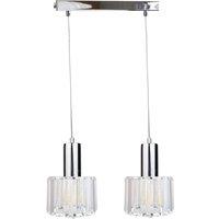 Netlighting Deco Bar Pendant Ceiling Light Silver 50cm 2x E27