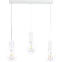 Netlighting Verre Bar Pendant Ceiling Light White 60cm 3x E27