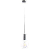 Netlighting Verre Dome Pendant Ceiling Light Silver 15cm 1x E27