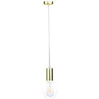 Netlighting Verre Dome Pendant Ceiling Light Gold 15cm 1x E27