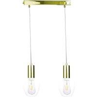 Netlighting Verre Bar Pendant Ceiling Light Gold 50cm 2x E27