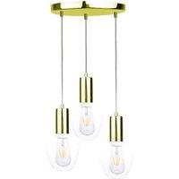 Netlighting Verre Cluster Pendant Ceiling Light Gold 30cm 3x E27