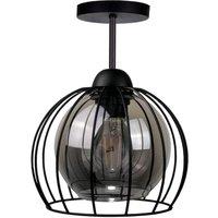 Netlighting Solo Semi Flush Light Black 20cm 1x E27