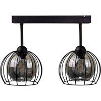 Netlighting Solo Semi Flush Light Black 50cm 2x E27