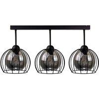 Netlighting Solo Semi Flush Light Black 60cm 3x E27