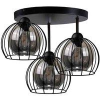 Netlighting Solo Semi Flush Light Black 30cm 3x E27