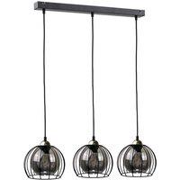 Netlighting Solo Bar Pendant Ceiling Light Black 60cm 3x E27