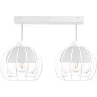 Netlighting Solo Semi Flush Light White 50cm 2x E27