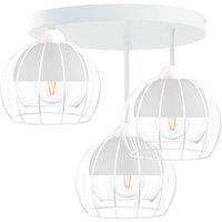 Netlighting Solo Semi Flush Light White 30cm 3x E27