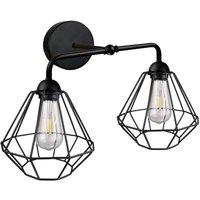 Netlighting Foskal Wall Lamp Black 24cm 2x E27