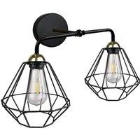 Netlighting Foskal Wall Lamp Black 24cm 2x E27