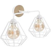 Netlighting Foskal Wall Lamp White Wood 24cm 2x E27