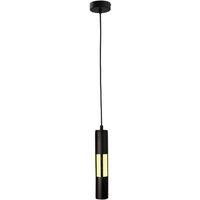 Netlighting Magnum Slim Pendant Ceiling Light Black Gold 10cm 1x GU10