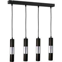 Netlighting Magnum Bar Pendant Ceiling Light Black Silver 60cm 4x GU10