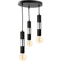 Netlighting Magnum Cluster Pendant Ceiling Light Black Silver 30cm 3x E27