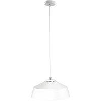 Netlighting Tonty Dome Pendant Ceiling Light White Silver 34cm 1x E27