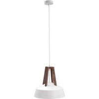 Netlighting Trix Dome Pendant Ceiling Light White Brown 34cm 1x E27