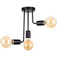 Netlighting Megan Multi Arm Semi Flush Ceiling Light Black 25cm 3x E27