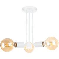 Netlighting Venna Multi Arm Semi Flush Ceiling Light White 25cm 3x E27