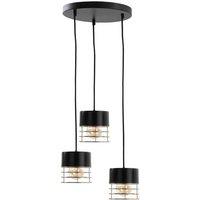 Netlighting Royal Cluster Pendant Ceiling Light Black 32cm 3x E27