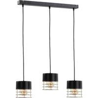 Netlighting Royal Bar Pendant Ceiling Light Black 60cm 3x E27